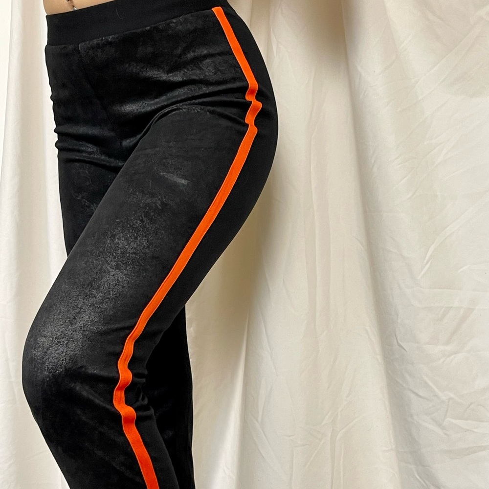 Highline Collective Orange Striped Black Legging Pants
